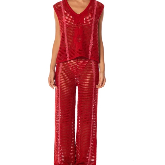 Maaji Flame Coral Novelle Pants Medium NWT - Picture 7 of 10